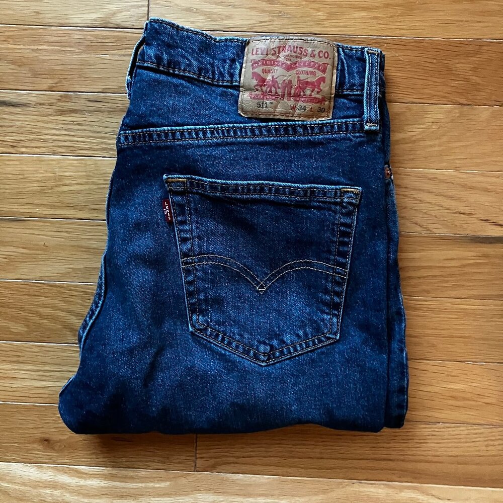 Men's Levi's 511, 34 x 30, Blue Jeans Flex Eco